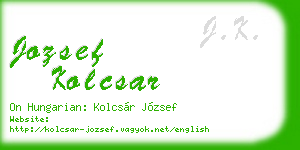 jozsef kolcsar business card